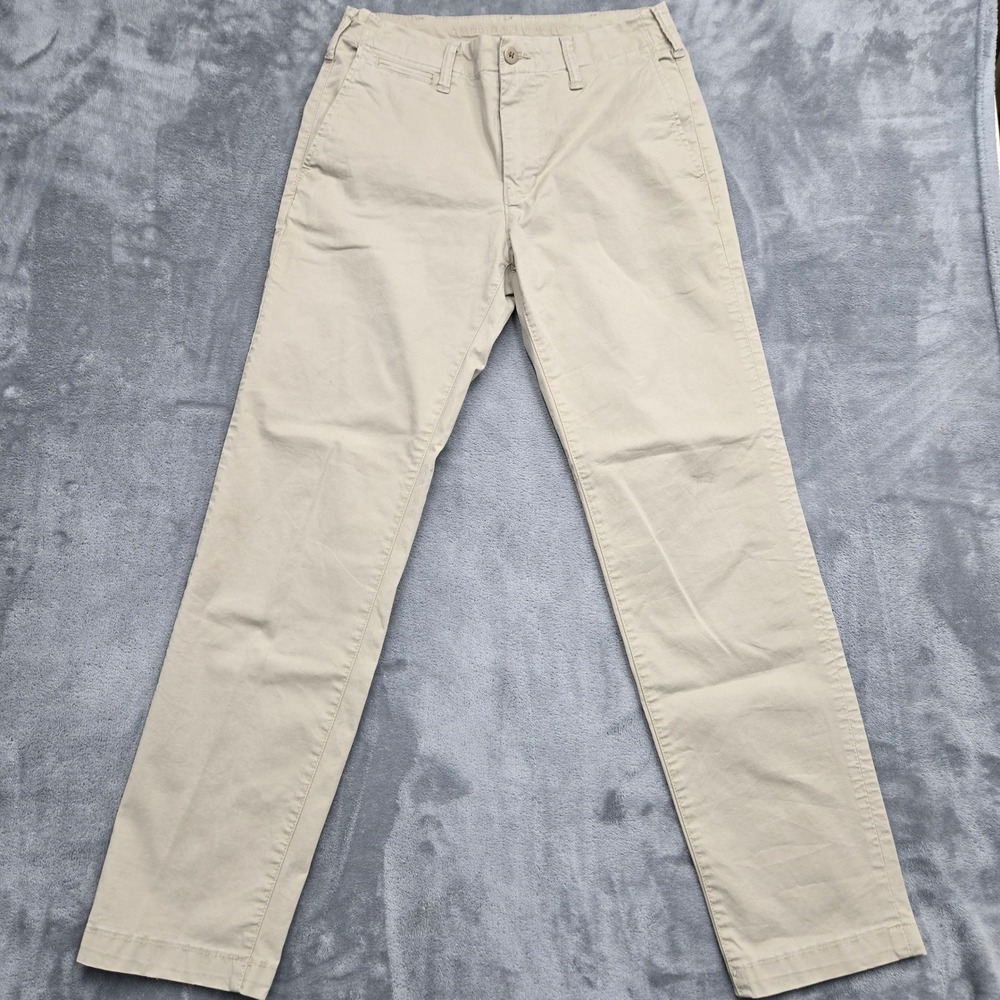 American Eagle Athletic Straight Flex Chino Pants Khaki Tan Mens Size 28x30